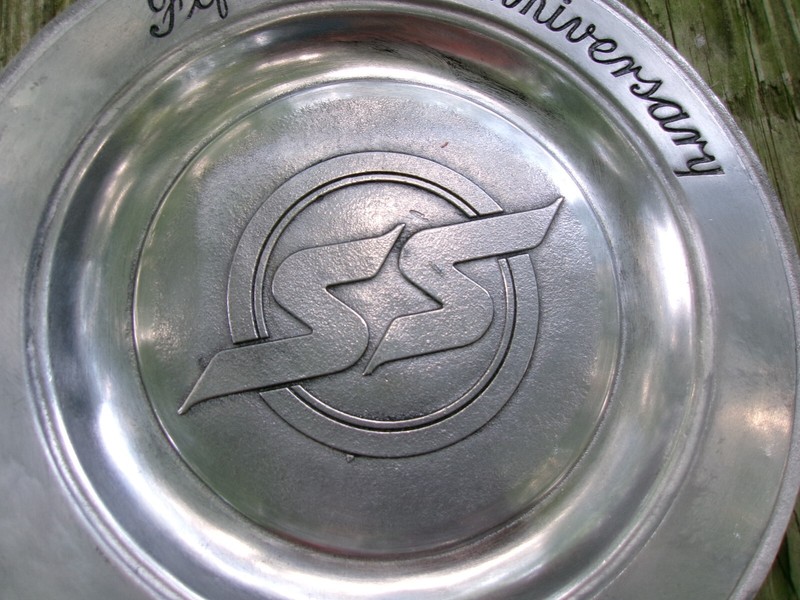 1973 WILTON 11"wide Pewter SOUTHERN STATES Fiftieth Anniversary Plate gallery