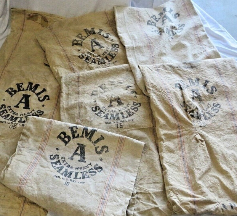 Bemis A Extra Heavy Seamless Vintage Cotton Feed Or Seed Sack ✨