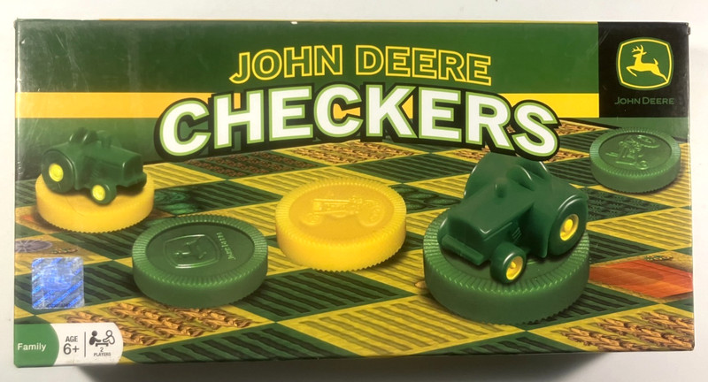 John Deere 2013 Checkers Board Game Masterpieces Puzzle Co 41304 Complete VG HTF