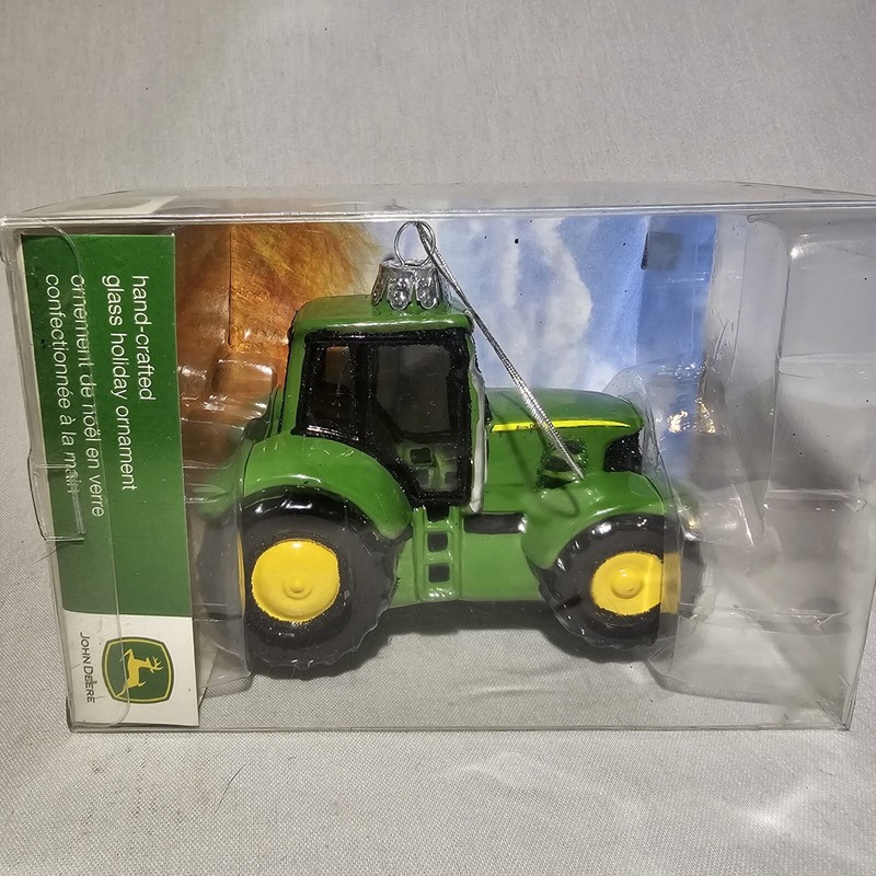 Kurt Adler John Deere Christmas Ornament Green Cab Tractor New