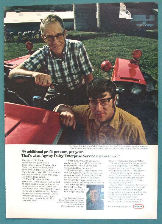 Original 1977 Agway Photo Ad features Robert and Bill Titus of Windsor New York