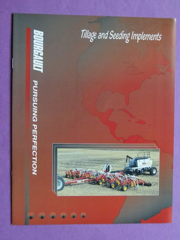 BOURGAULT TILLING & SEEDING IMPLEMENTS 12 PAGE BROCHURE 7/98