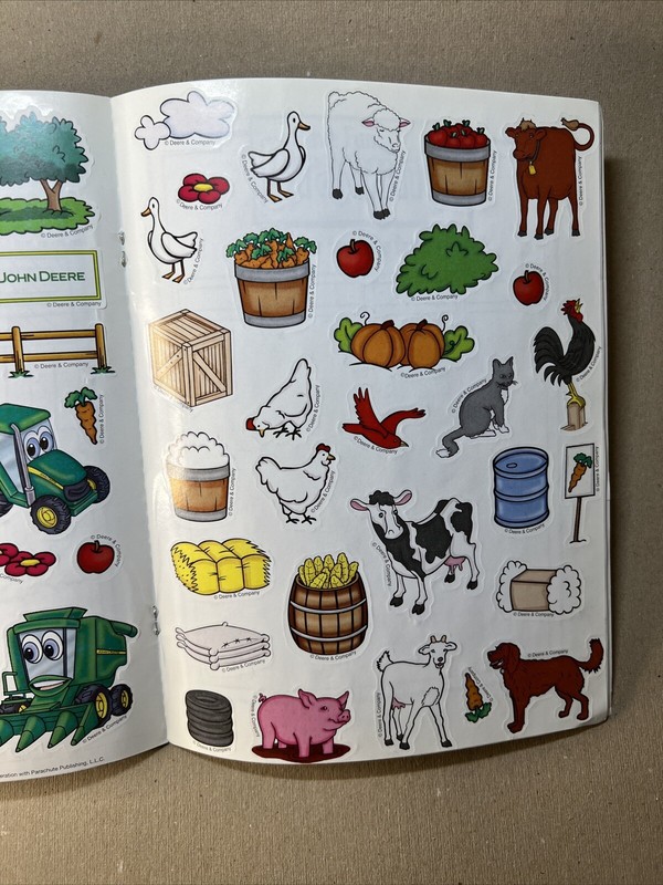 JOHN DEERE ACTIVITY BOOK WITH STICKERS FARM ANIMALS FARMLAND DRAWING MAZE NEW gallery