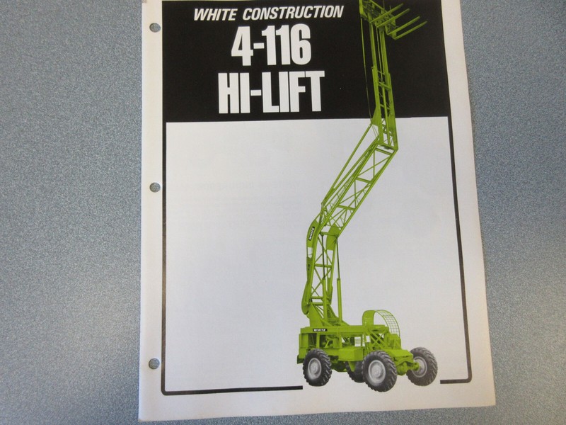White 4-116 Hi-Lift Forklift Sales Brochure 4 Page