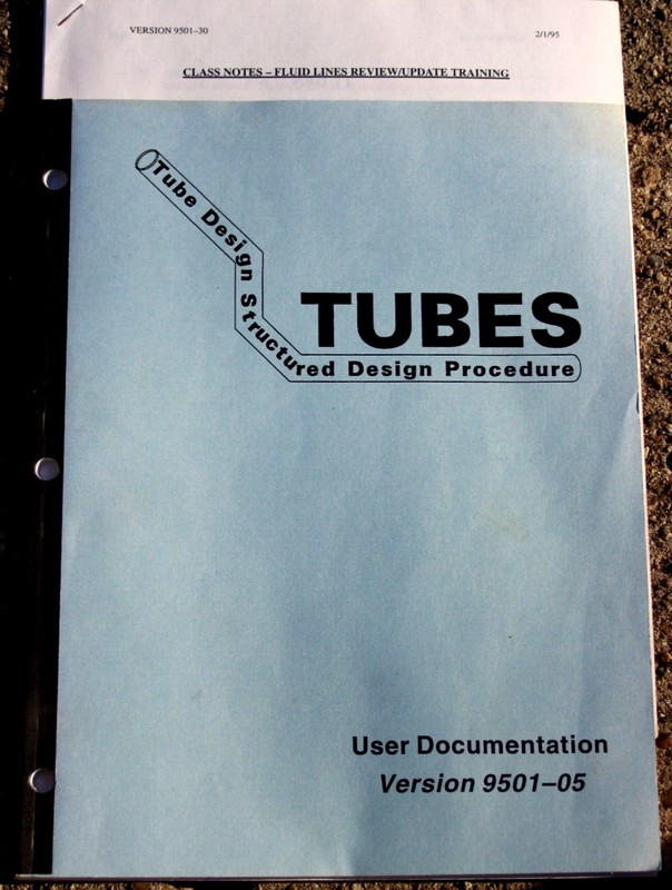 1995 Caterpillar Inc. Tubes Tube Design Structured Design User Doc. Computer