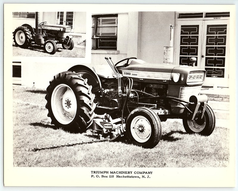 VTG Triumph Machinery Mower Promo 8x10 Photo Ford 3000 Tractor Hackettstown NJ gallery