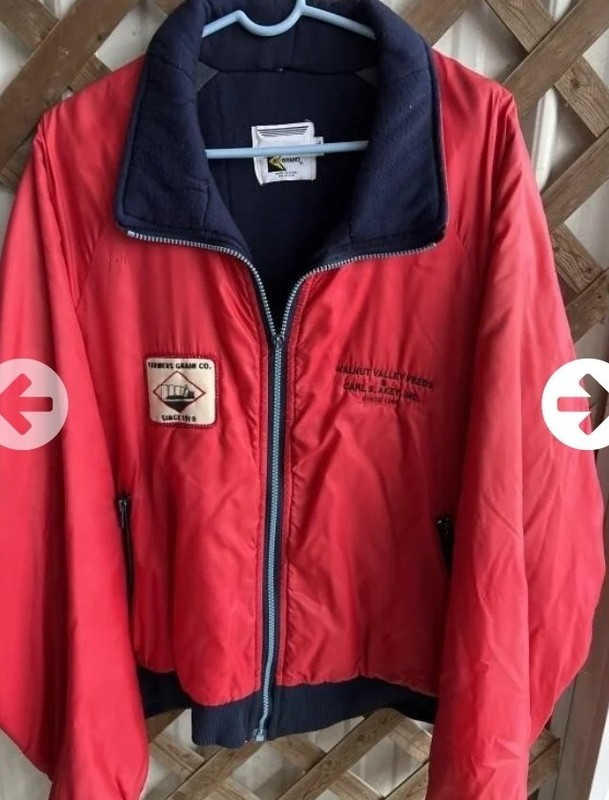 Vintage Farmers Grain Co. Seeds Jacket XXL Red Farm King Coat Indiana 1963