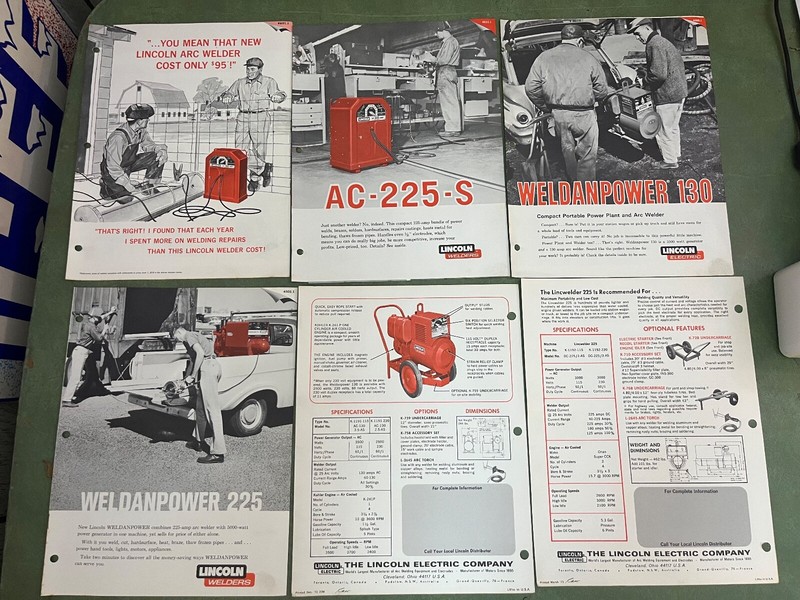 Vitnage Lincoln Welder Advertising Brochures/ Single Page Ads