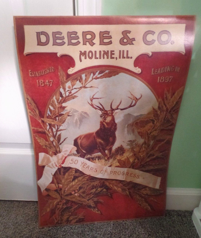 JOHN DEERE & Co., Moline, ILLinois 1847-1897, 17" x 25" POSTER-VERY GOOD-L@@K gallery