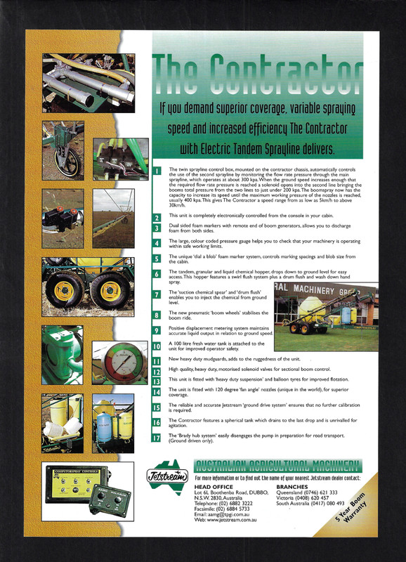 JETSTREAM THE CONTRACTOR SPRAYER FLYER/BROCHURE gallery