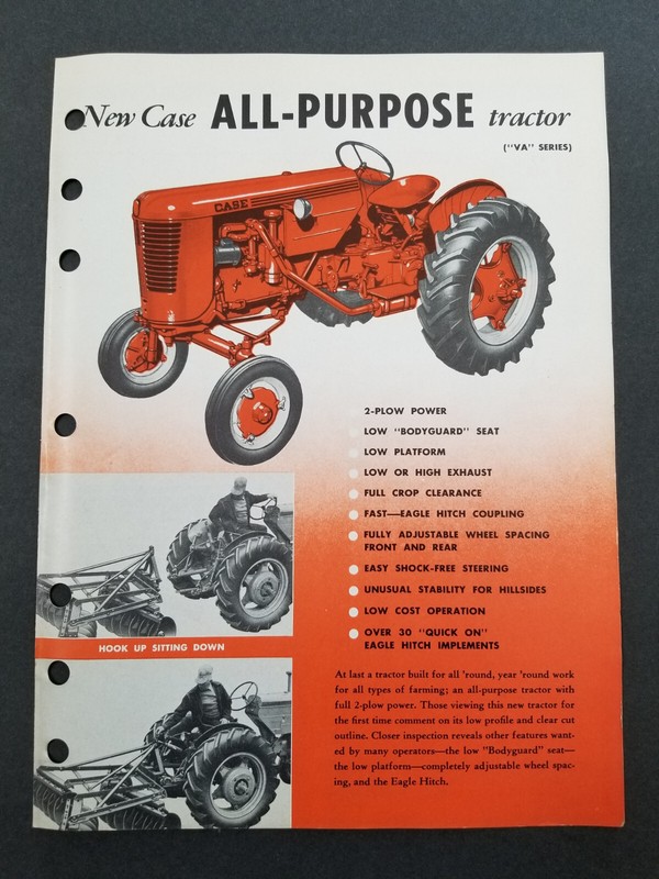 Case All Purpose VA Series Tractors Dealer Sales Brochure – 1953