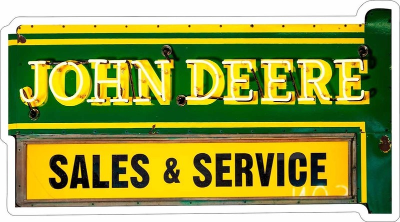 John Deere Neon Image Laser Cut Metal Advertisement Sign (not real neon)
