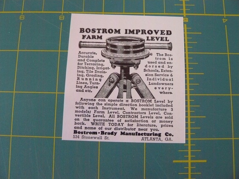 THE FARM QUARTERLY- SUMMER 1957-AD- BOSTROM IMPROVED FARM LEVEL / Atlanta, GA