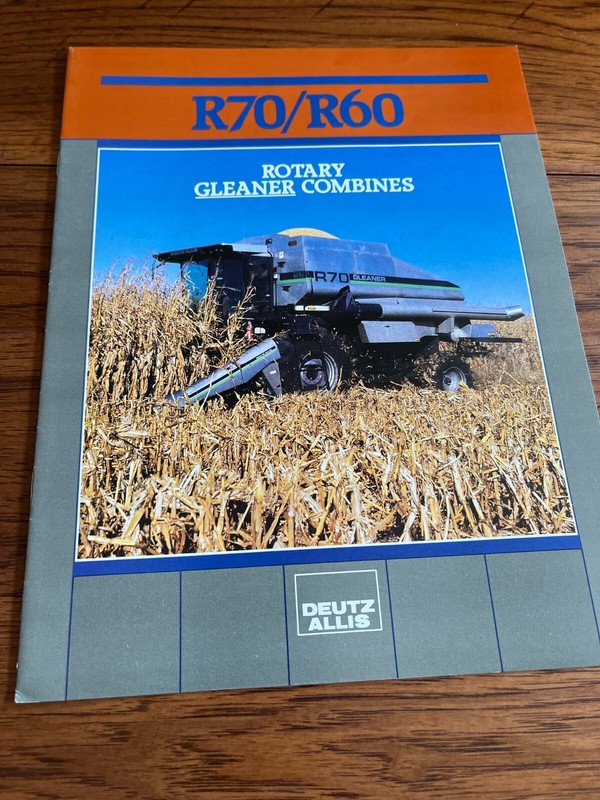 Deutz Allis Chalmers R70 R60 Gleaner Combine Brochure FCCA