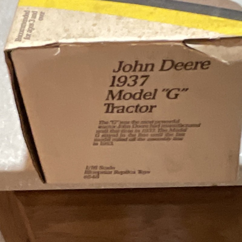John Deere 1937 Model G 1/16 Diecast Replica Tractor Agriculture Theme gallery