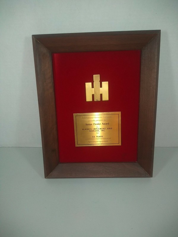 Vintage IH International Harvester 55 Years Of Service Senior Dealer Award gallery