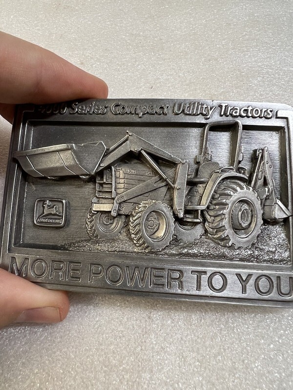1998 John Deere 4000 Series 4500 Tractor Backhoe Introduction Belt Buckle DEALER gallery
