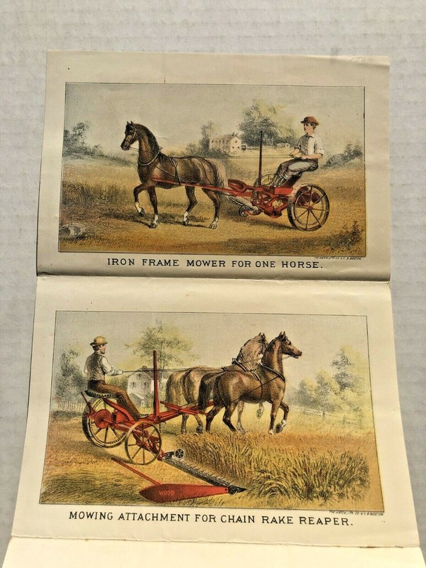 1876 Walter A Wood Harvesting Machines Sales Brochure w/ Color Illustrations gallery