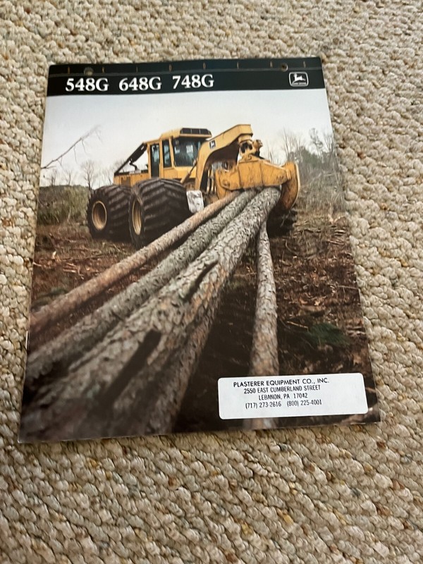 John Deere 548G 648G 748G Skidder for 1995 Brochure FCCA