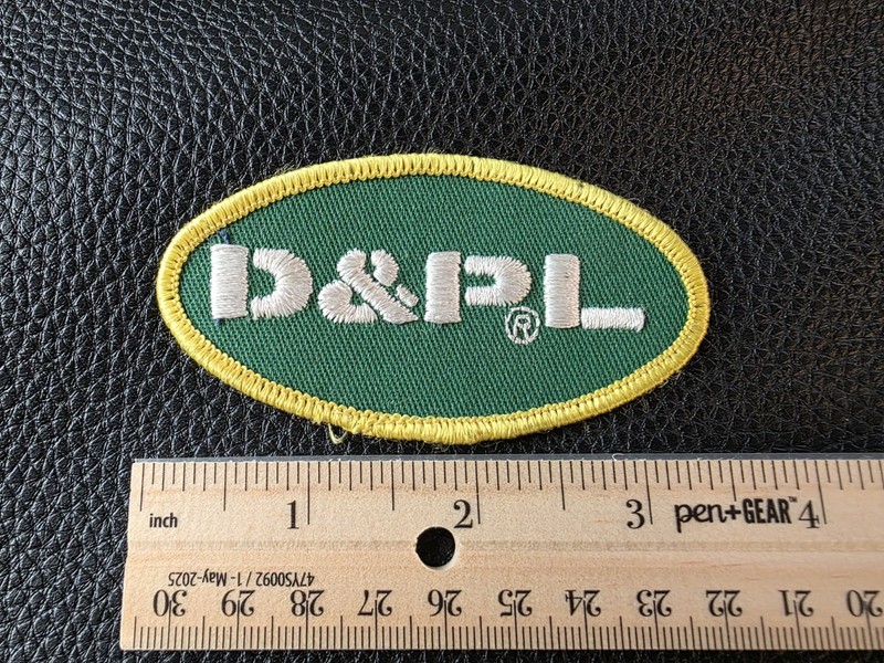 Vintage Delta & Pine Land D&PL Embroidered Sew-On Logo Agriculture Hat Patch gallery