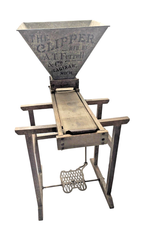 ANTIQUE A.T. Ferrell Clipper Bean or Seed Sorter 1902