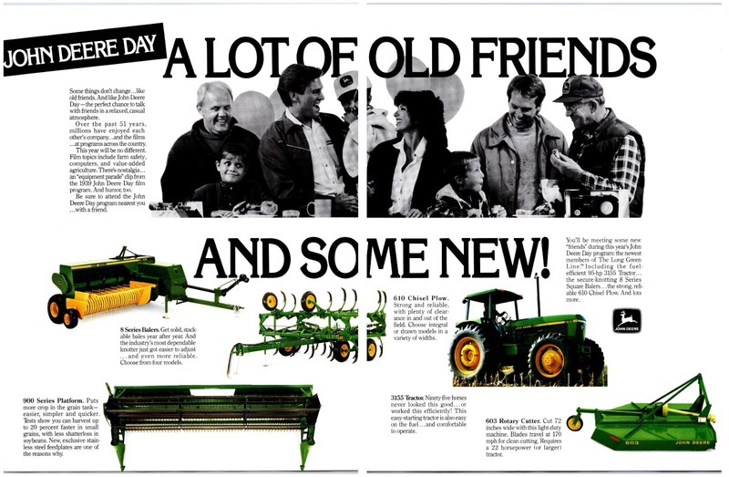 1990s John Deere Day Promotional – Original Print Advertisement (2 Page Ad)