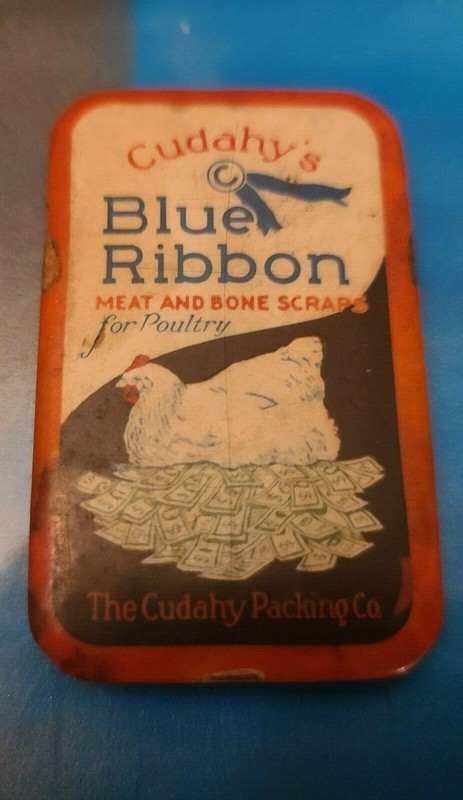 Vintage Cudahy’s Blue Ribbon Poultry Feeds Knife Stone Sharpener