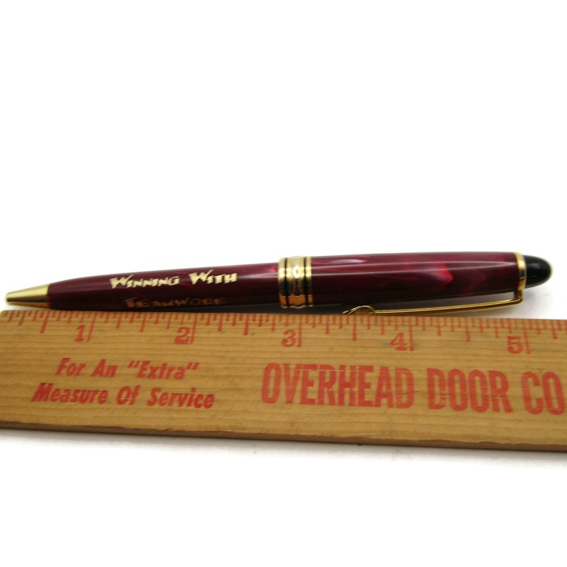 Vintage Agland Inc Advertising Pen Agrochemicals Maroon Red Gold Tone Ballpoint gallery