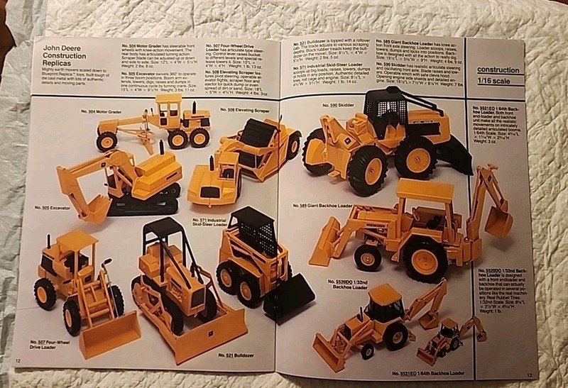 1984 Full Size John Deere Blueprint Replica Ertl Toys Catalog 16 Page gallery