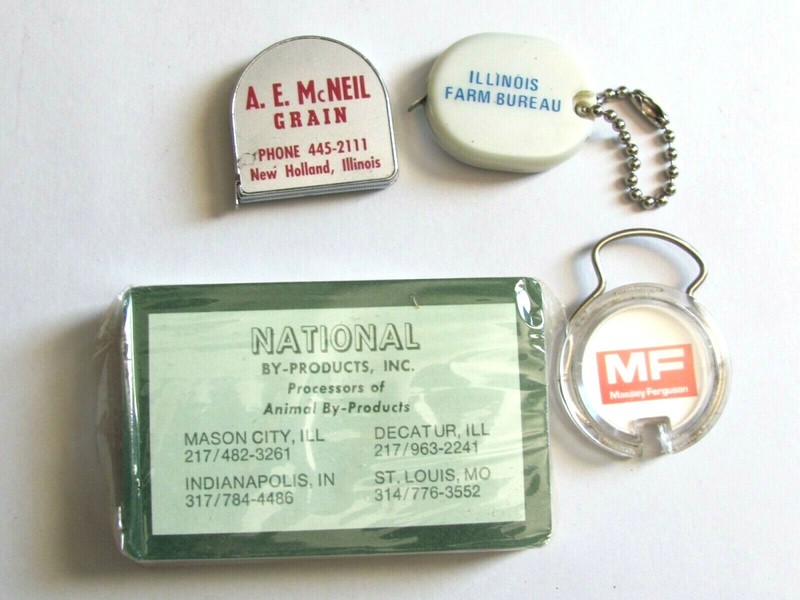 1980’S FARM ADVERTISING IL FARM BUREAU LOT McNEIL GRAIN MF BY-PRODUCTS CARDS