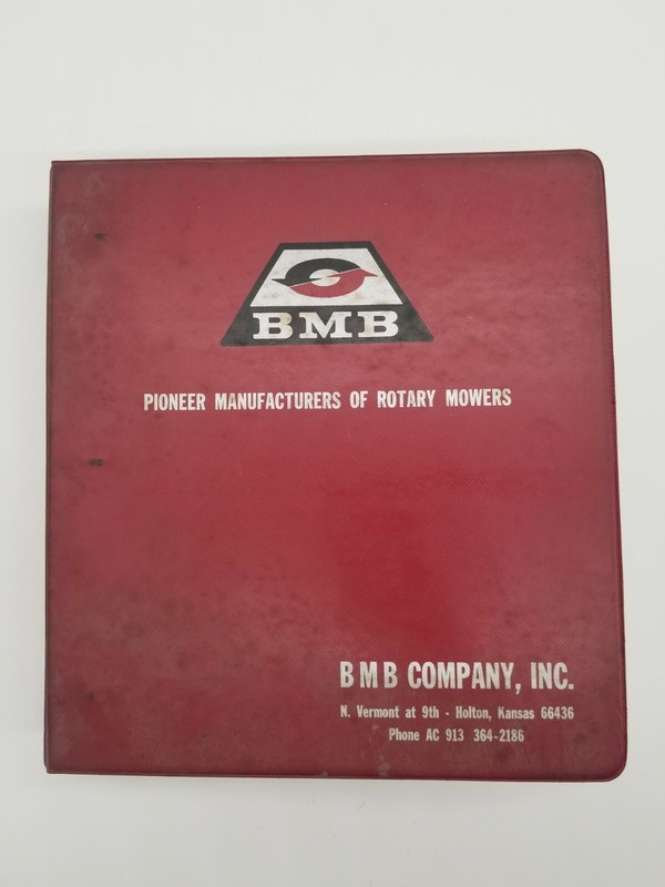 BMB Pioneer Manufacturers Rotary Mowers Advertising Price Repair Parts List Book