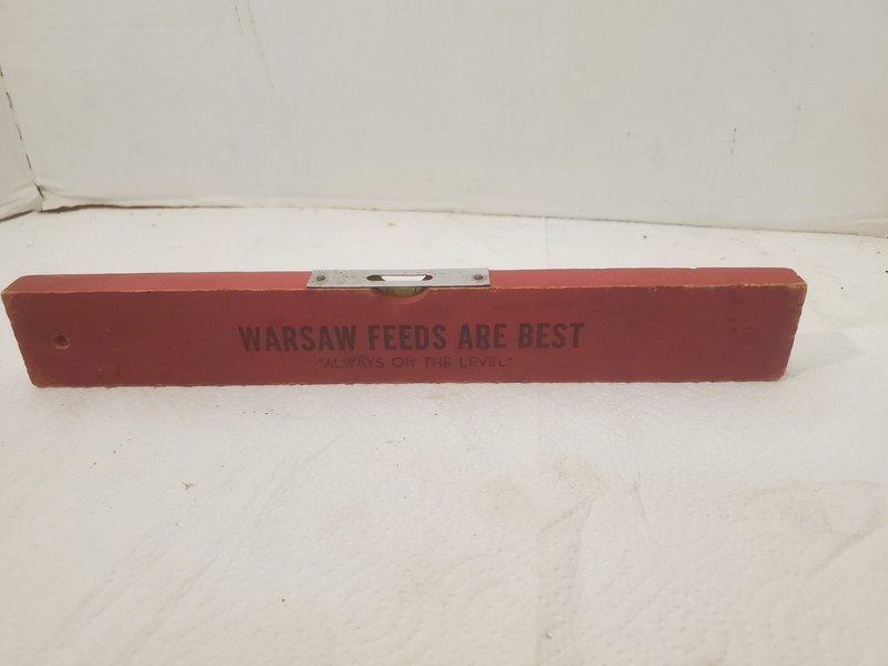 12″ wooden level Warsaw feeds are the best always on the level farm livestock