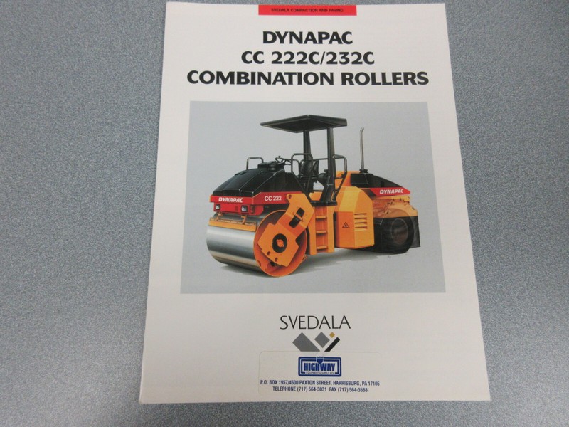 Dynapac CC 222C/232C Roller Compactor Brochure 4 Page