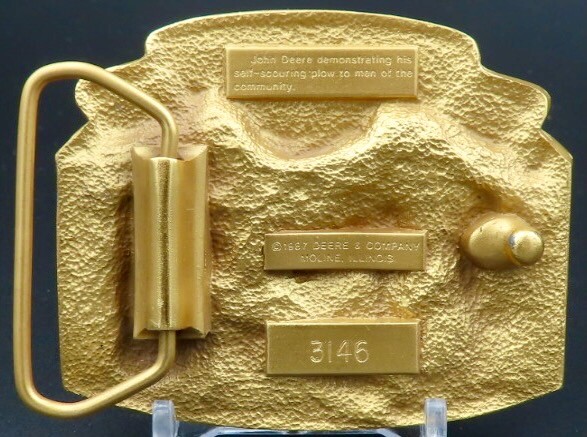 Stunning Gold Plated Sesquicentennial John Deere Belt Buckle WOW gallery
