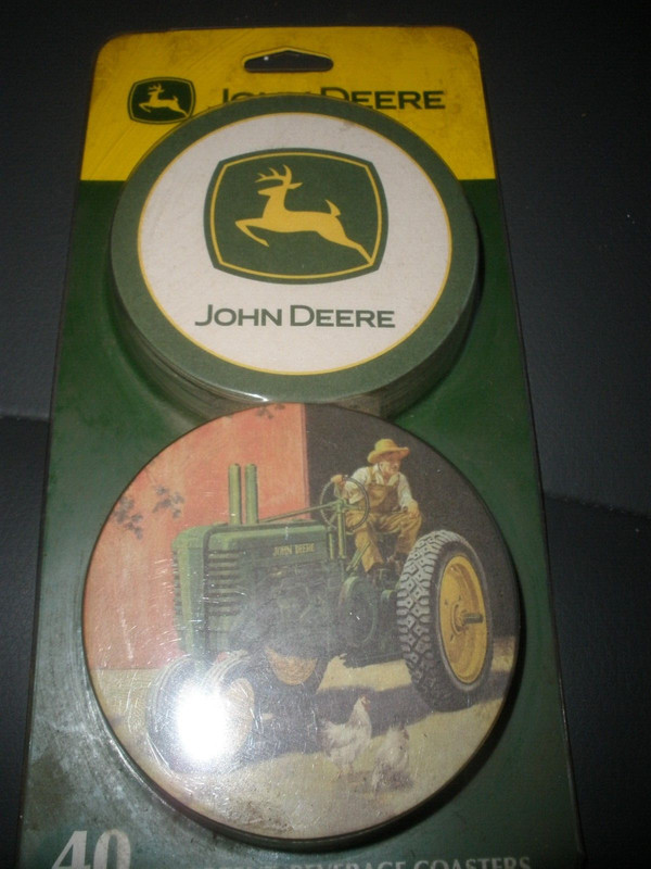 John Deere Coasters Refill For Silo Dispenser Absorbent Beverage Set of 40 New
