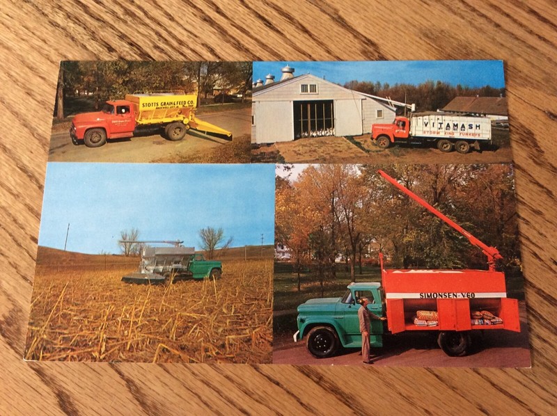 Advertising Stotts Grain Feed Rockwell City Simonsen Quimby Iowa Trucks FAMILY?