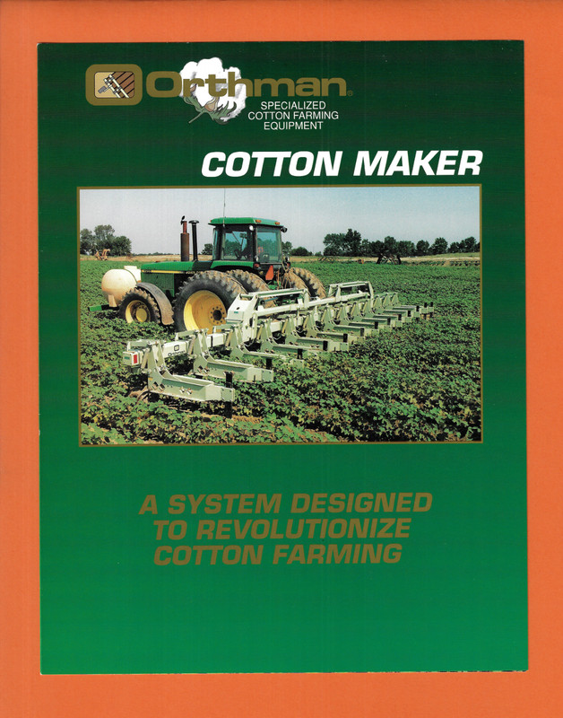 ORTHMAN COTTON MAKER 4 PAGE BROCHURE 02/93