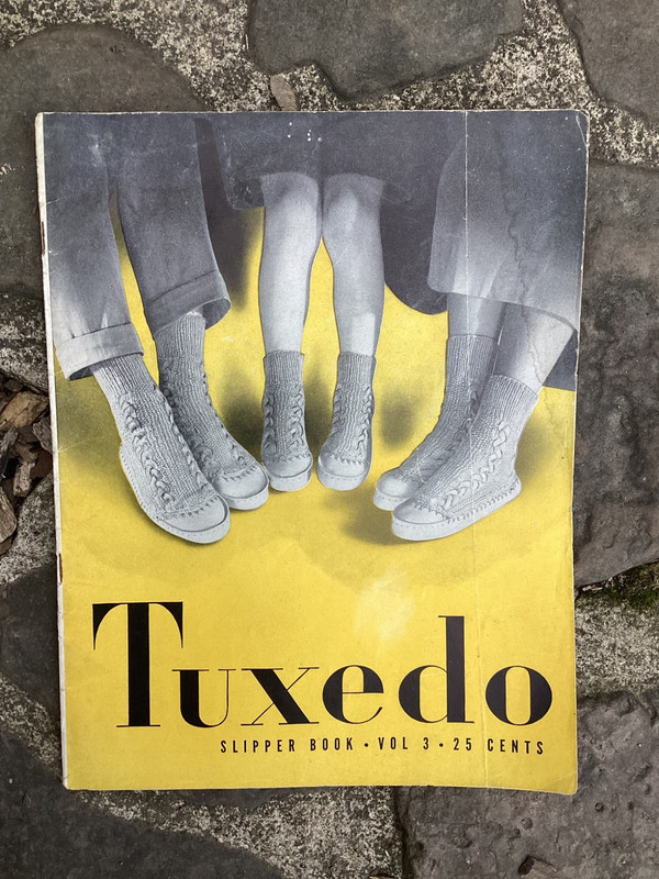 Original Vintage Tuxedo Lace, Plaid, Crocheted Slippers 19 page Book