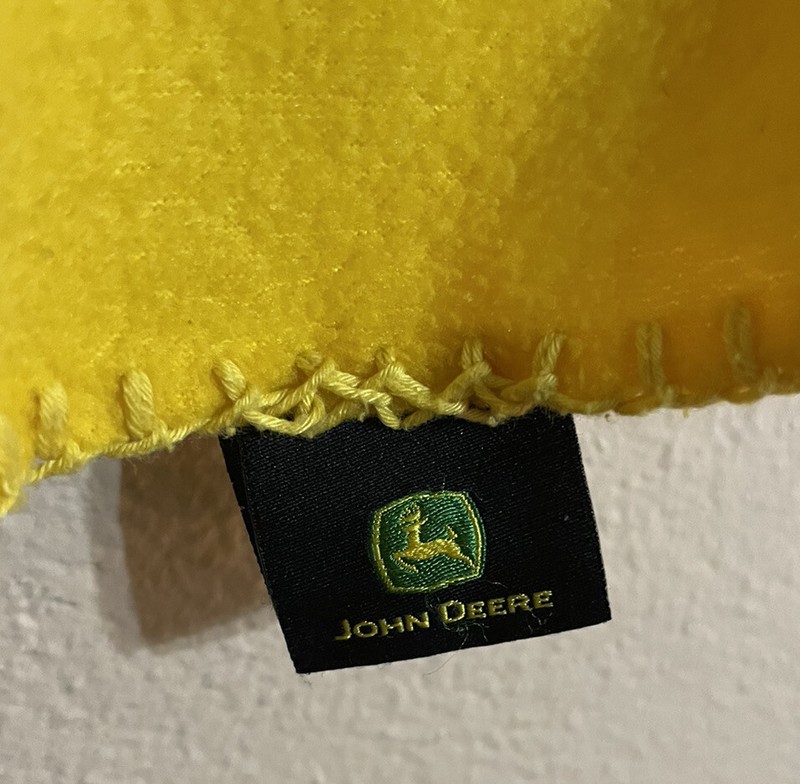John Deere Yellow Green TM Logo Fleece Blanket Lightweight 47” X 60” gallery