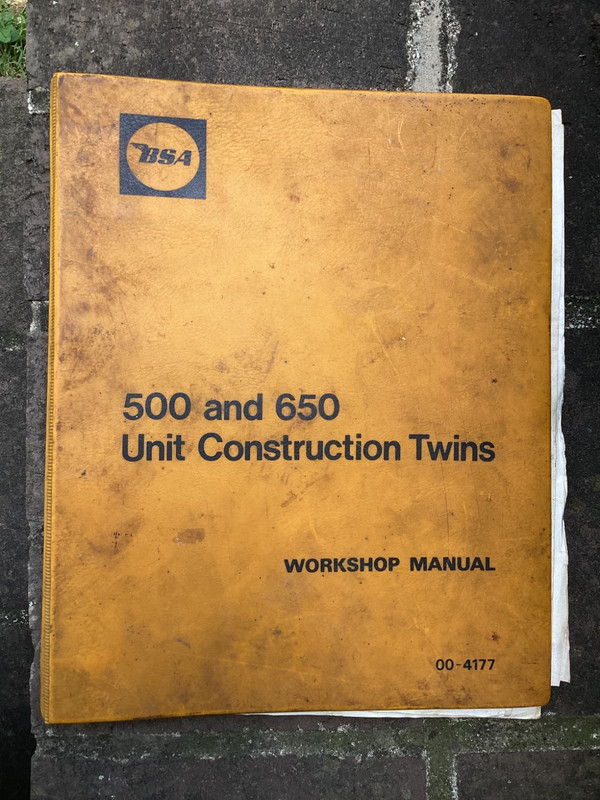 Original Vintage BSA 500 & 600 Unit Construction Twins Workshop Manual Notebook gallery