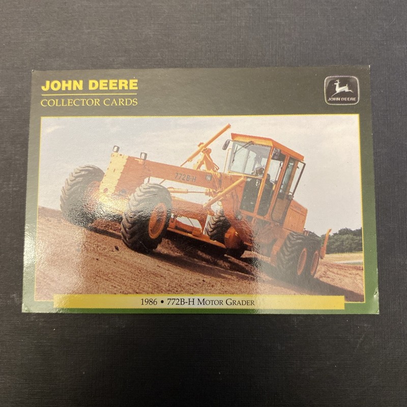 1986 John Deere 772B-H Motor Grader Trading Card 1994 Series Card #64 a1
