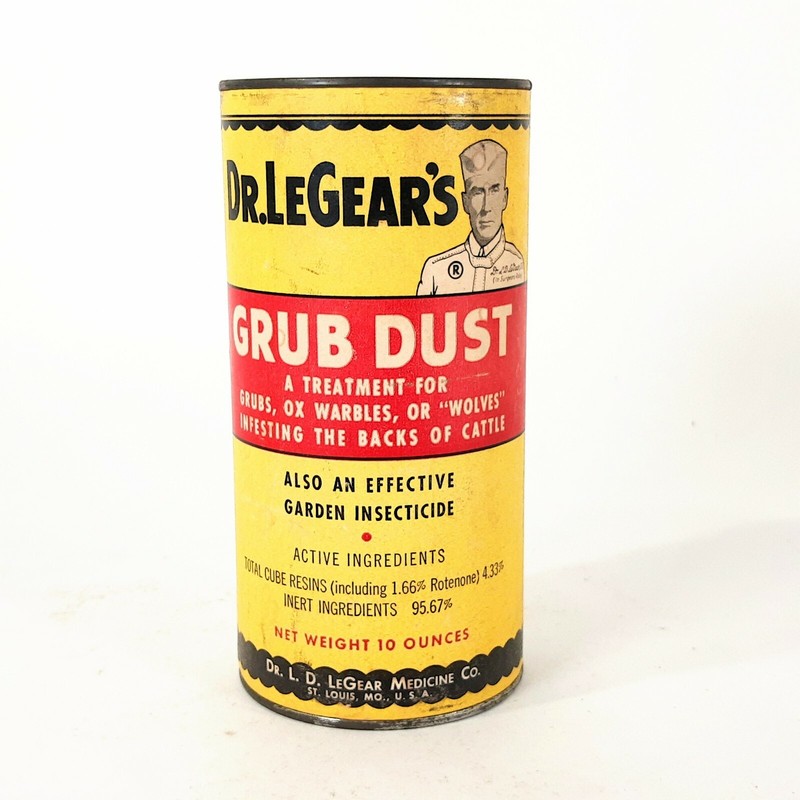 RARE *NOS* ANTIQUE DR. LEGEAR’S GRUB DUST FARM AGRICULTURE ADVERTISING