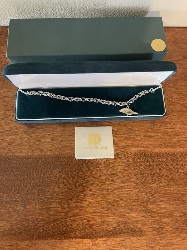 John Deere 5 Year Employee Anniversary Silver Bracelet