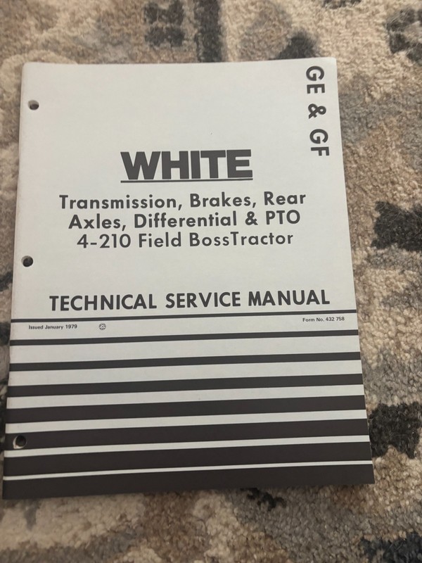 White 4-210 Tractor Transmission PTO Brakes Technical Service Manual FCCA25