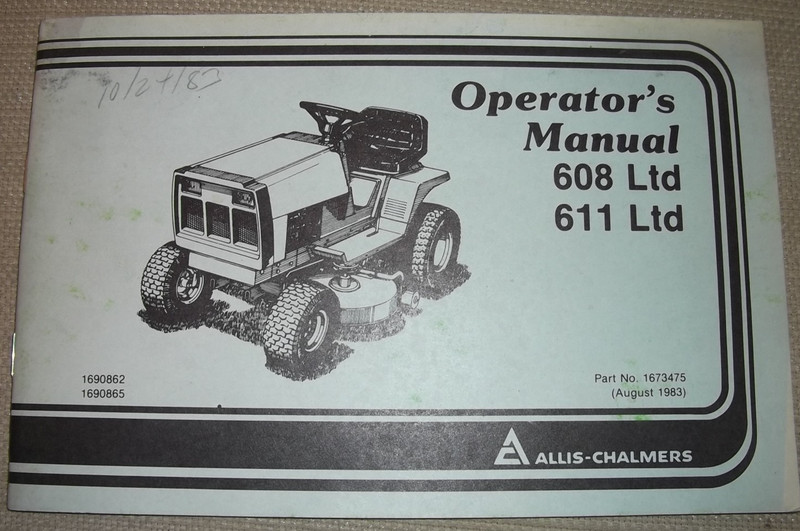 DEUTZ ALLIS 608 611 LTD TRACTOR OPERATION & MAINTENANCE MANUAL BOOK gallery
