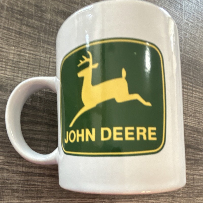 John Deere Agriculture Logo White Ceramic Mug Green Yellow Dishwasher Safe gallery