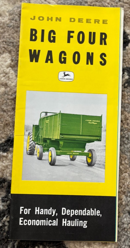 John Deere Big Four Wagons for 1958 Brochure FCCA