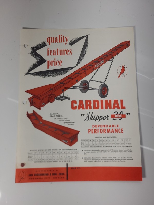 Cardinal Skipper Red 20 Drag Feeder Conveyor Brochure