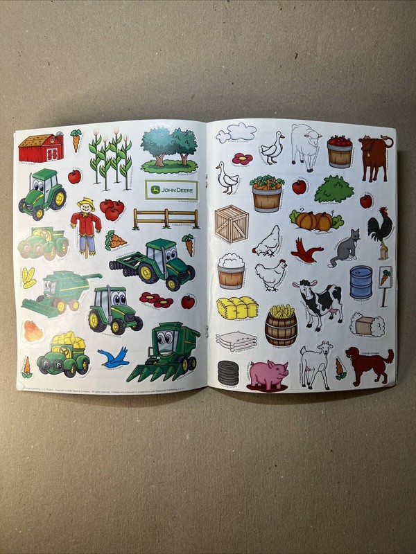 JOHN DEERE ACTIVITY BOOK WITH STICKERS FARM ANIMALS FARMLAND DRAWING MAZE NEW gallery
