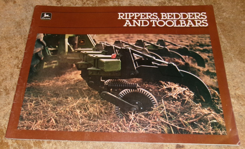 1983 john deere rippers/bedders + toolbars brochure in good shape used